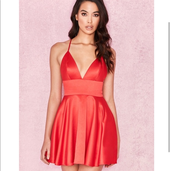 SOLD ON DEEPOP !!! Red satin bralet mini dress - Picture 2 of 6